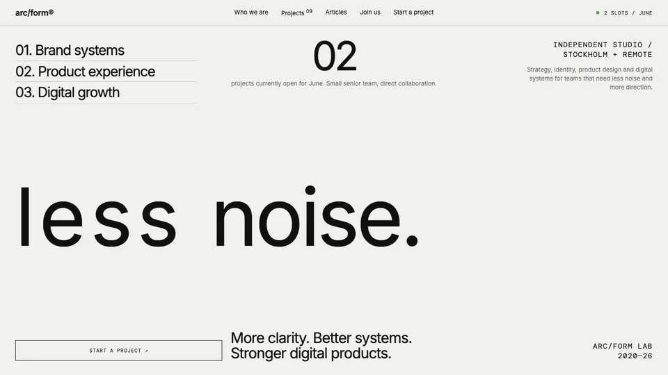 ARC/FORM product preview
