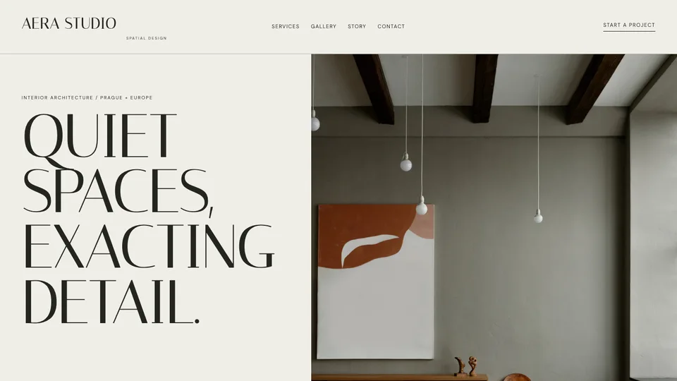 AERA Studio website template preview