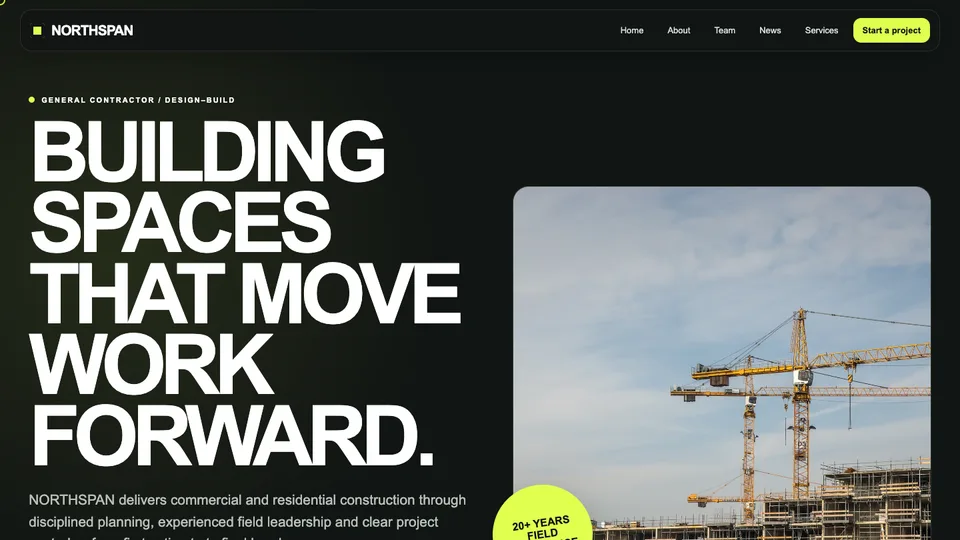 NORTHSPAN website template preview